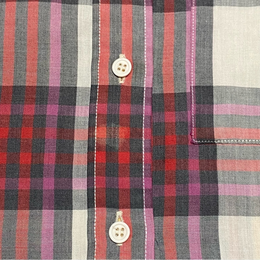 Diane Von Furstenberg Button up Shirt Womens Size 10 Plaid Long sleeve - Picture 10 of 14